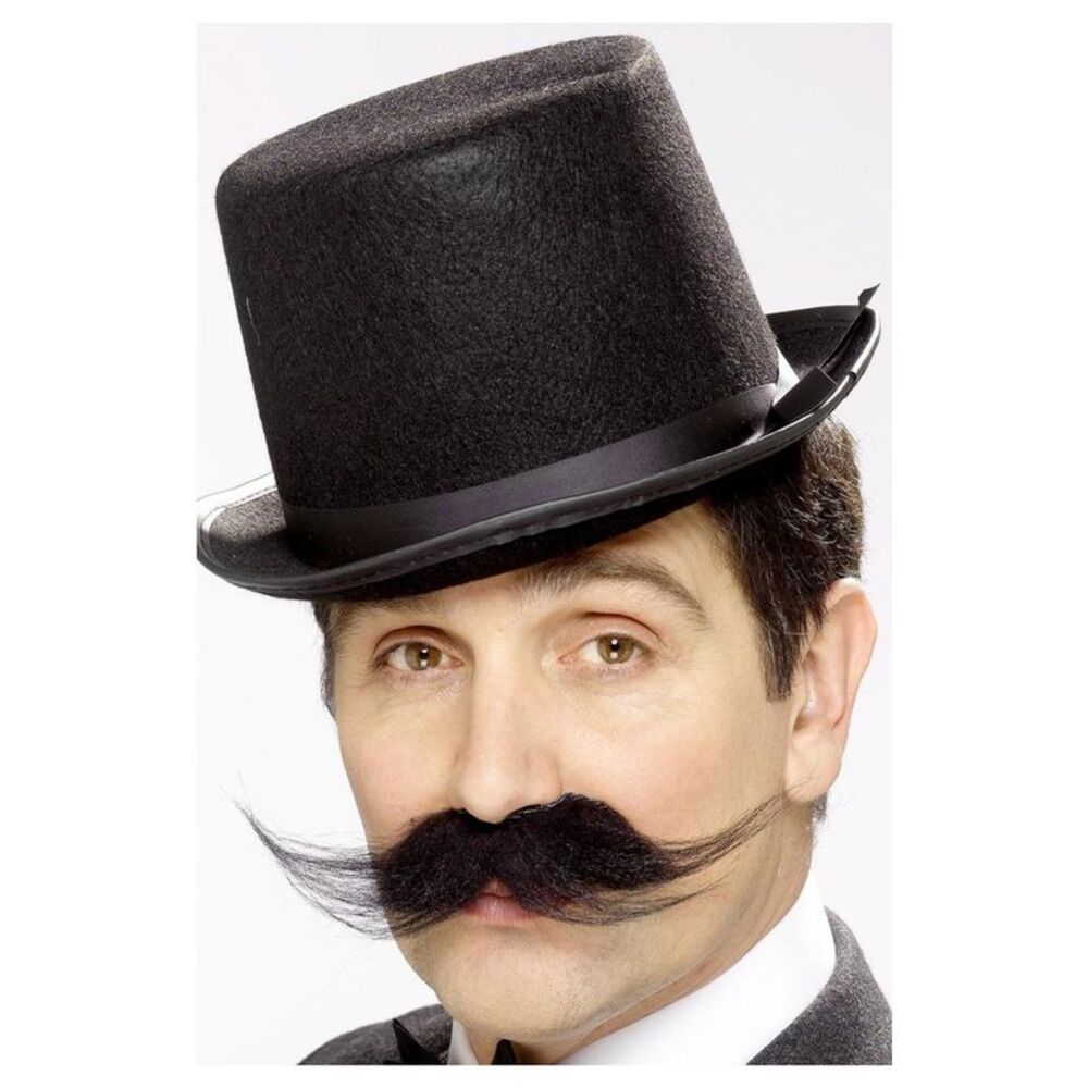 Smiffys Mens Tales of Old Investigator Fake Moustache / Black